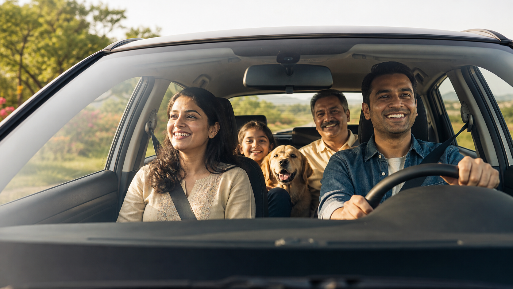 A family travelling comfortably with Kings Taxi